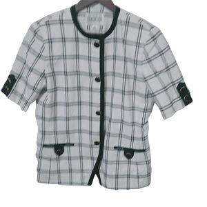 Executive Collection 10 Black White Suit Jacket